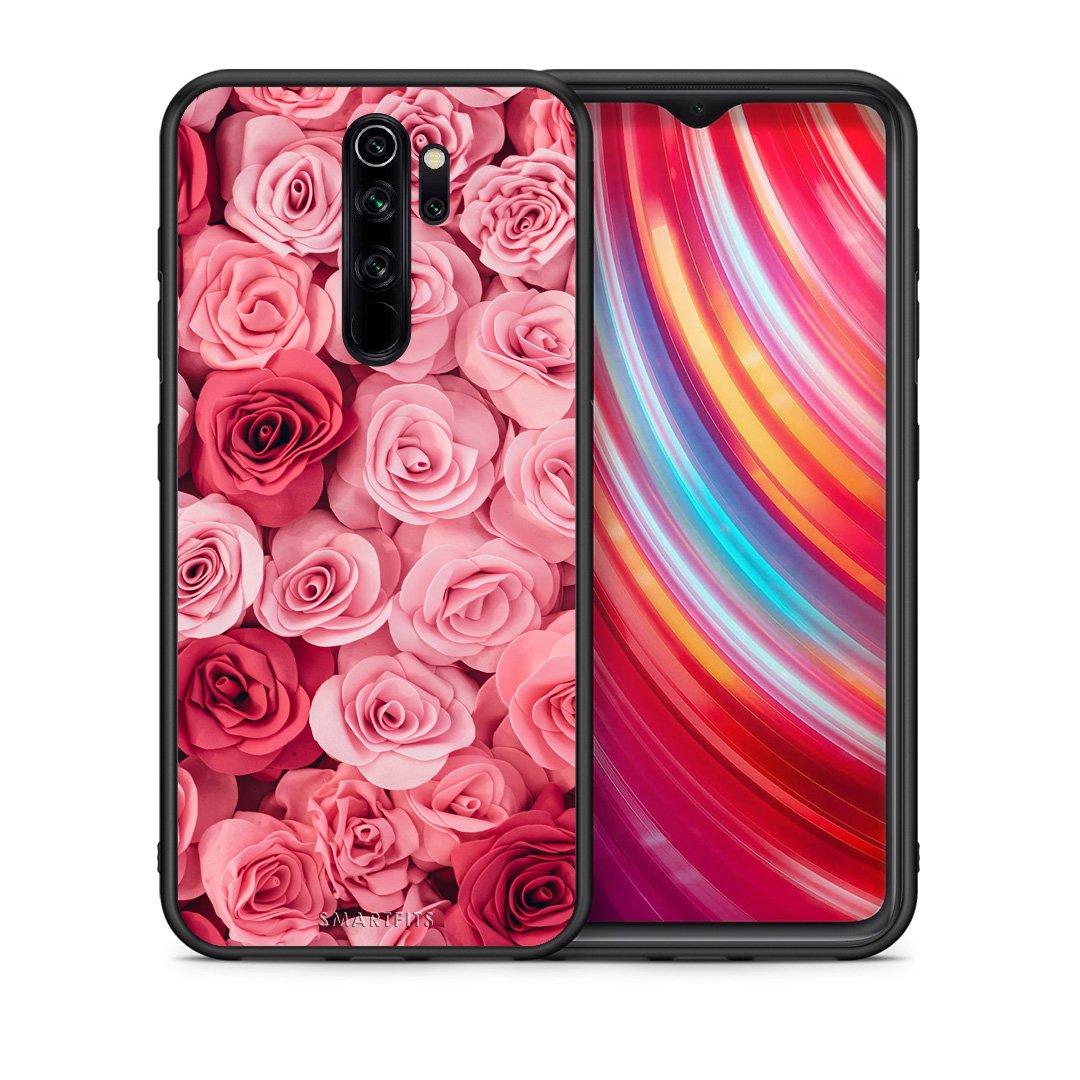 Θήκη Xiaomi Redmi Note 8 Pro RoseGarden Valentine από τη Smartfits με σχέδιο στο πίσω μέρος και μαύρο περίβλημα | Xiaomi Redmi Note 8 Pro RoseGarden Valentine case with colorful back and black bezels