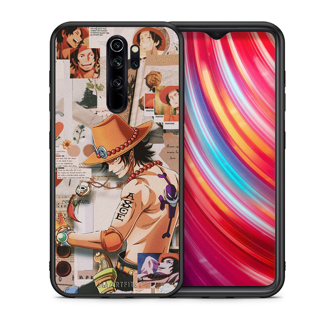 Θήκη Xiaomi Redmi Note 8 Pro Anime Collage από τη Smartfits με σχέδιο στο πίσω μέρος και μαύρο περίβλημα | Xiaomi Redmi Note 8 Pro Anime Collage case with colorful back and black bezels