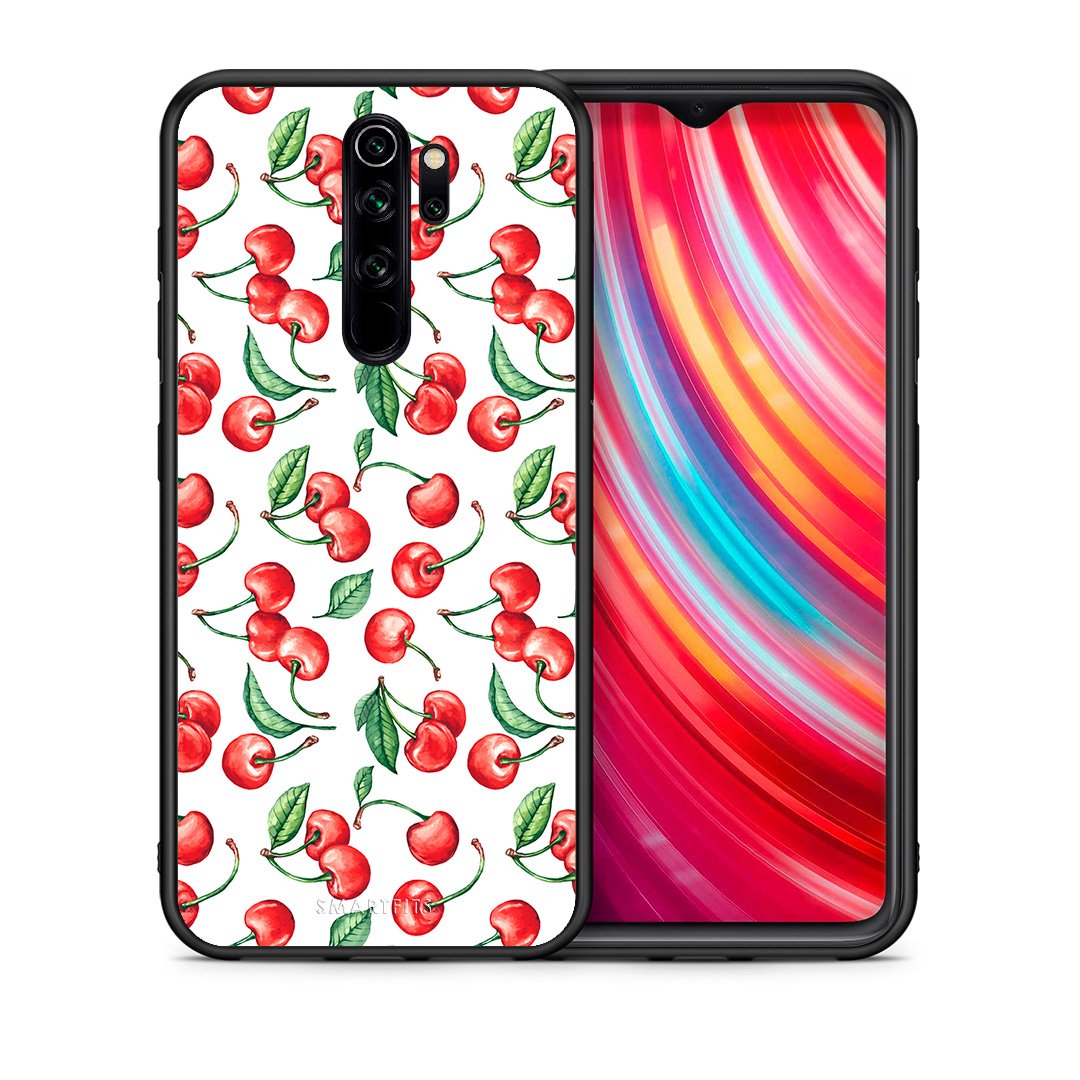 Θήκη Xiaomi Redmi Note 8 Pro Cherry Summer από τη Smartfits με σχέδιο στο πίσω μέρος και μαύρο περίβλημα | Xiaomi Redmi Note 8 Pro Cherry Summer case with colorful back and black bezels