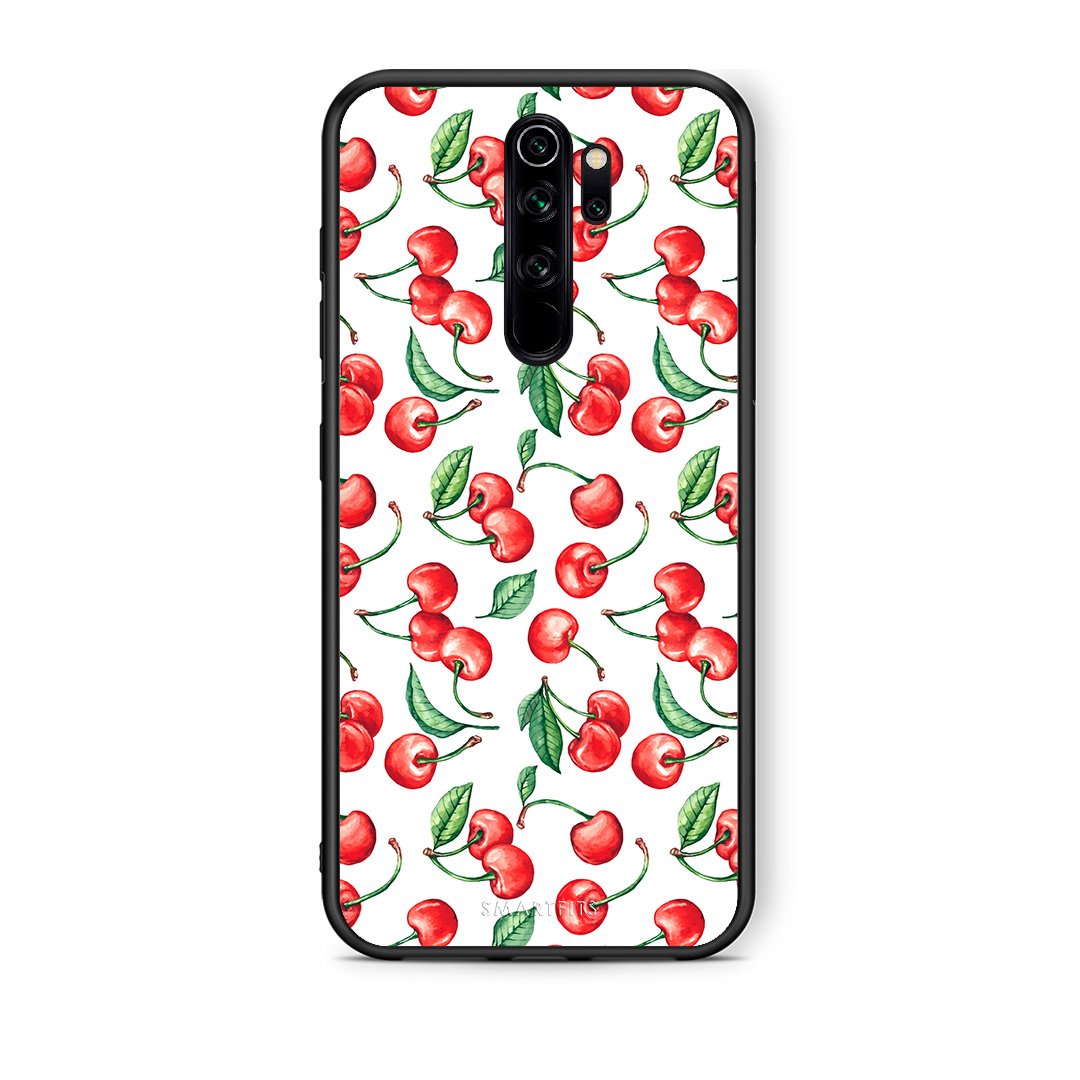 Xiaomi Redmi Note 8 Pro Cherry Summer θήκη από τη Smartfits με σχέδιο στο πίσω μέρος και μαύρο περίβλημα | Smartphone case with colorful back and black bezels by Smartfits