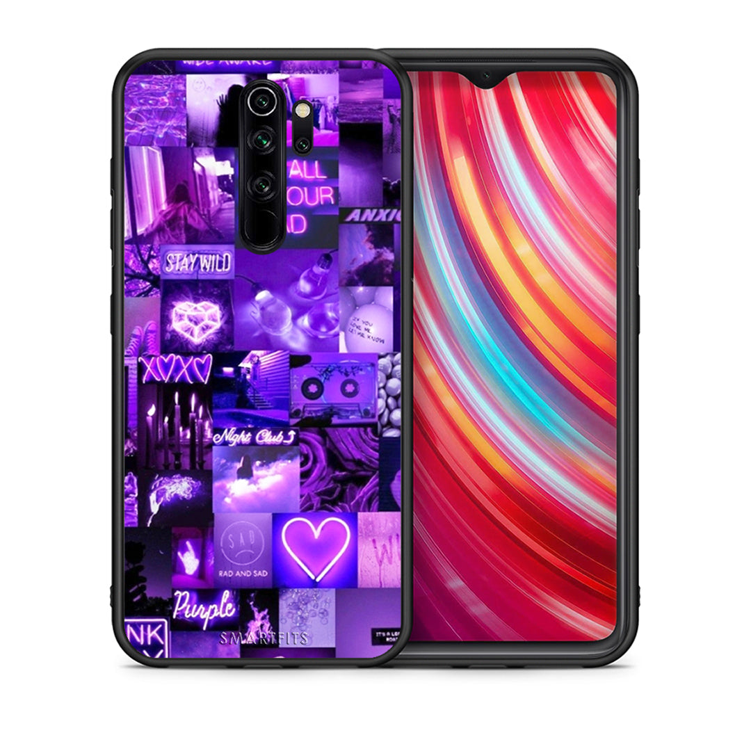 Θήκη Αγίου Βαλεντίνου Xiaomi Redmi Note 8 Pro Collage Stay Wild από τη Smartfits με σχέδιο στο πίσω μέρος και μαύρο περίβλημα | Xiaomi Redmi Note 8 Pro Collage Stay Wild case with colorful back and black bezels