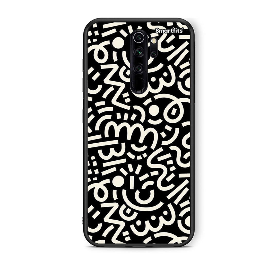 Xiaomi Redmi Note 8 Pro Doodle Art Θήκη από τη Smartfits με σχέδιο στο πίσω μέρος και μαύρο περίβλημα | Smartphone case with colorful back and black bezels by Smartfits