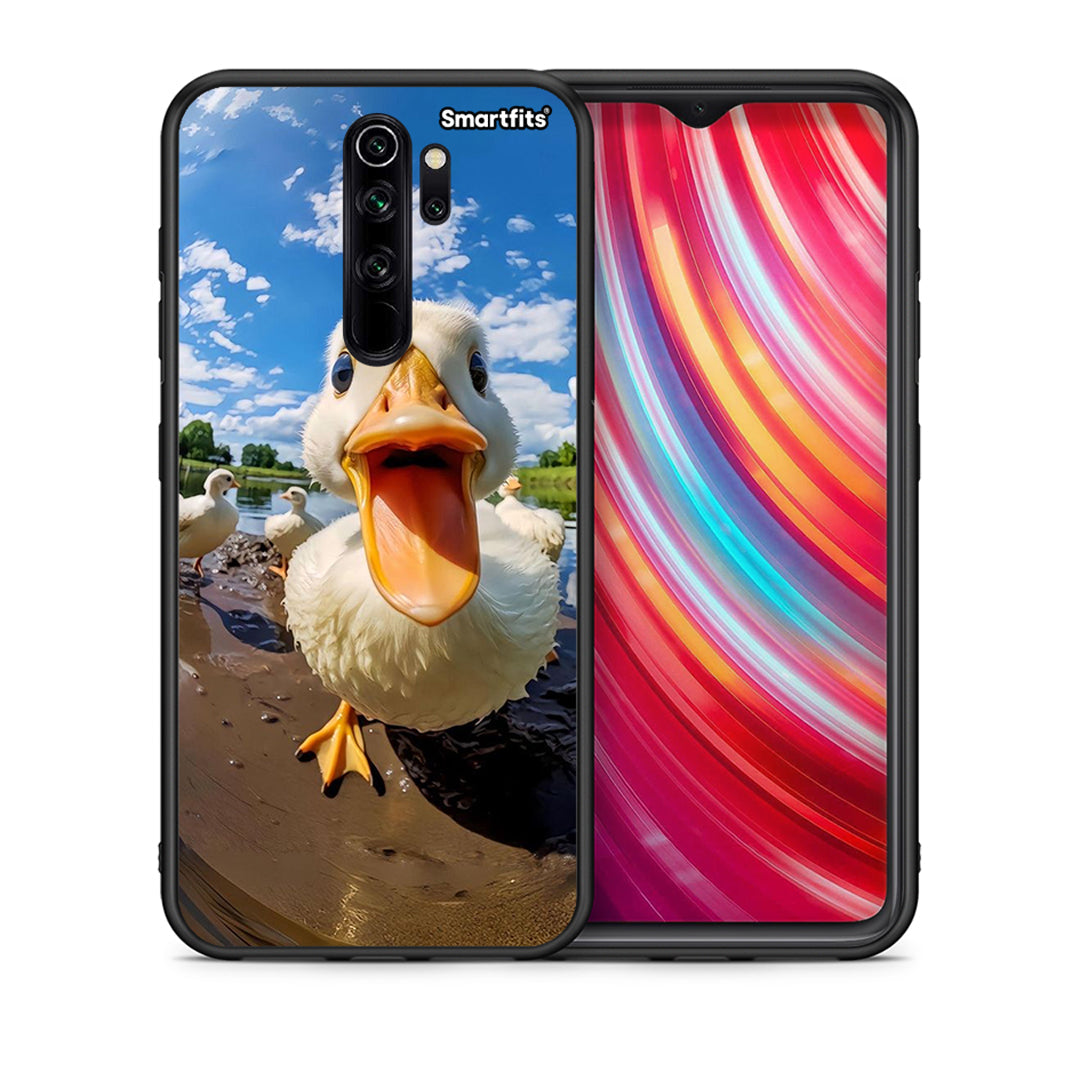 Θήκη Xiaomi Redmi Note 8 Pro Duck Face από τη Smartfits με σχέδιο στο πίσω μέρος και μαύρο περίβλημα | Xiaomi Redmi Note 8 Pro Duck Face case with colorful back and black bezels