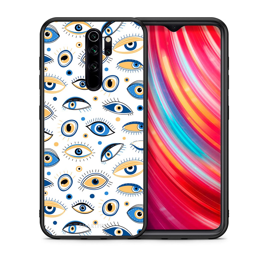 Θήκη Xiaomi Redmi Note 8 Pro Ftou Ftou από τη Smartfits με σχέδιο στο πίσω μέρος και μαύρο περίβλημα | Xiaomi Redmi Note 8 Pro Ftou Ftou case with colorful back and black bezels