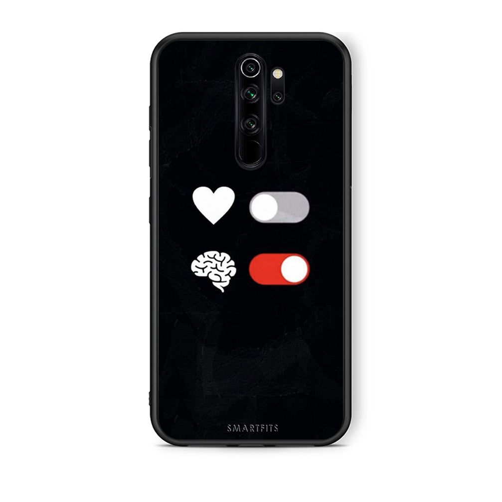 Xiaomi Redmi Note 8 Pro Heart Vs Brain Θήκη Αγίου Βαλεντίνου από τη Smartfits με σχέδιο στο πίσω μέρος και μαύρο περίβλημα | Smartphone case with colorful back and black bezels by Smartfits