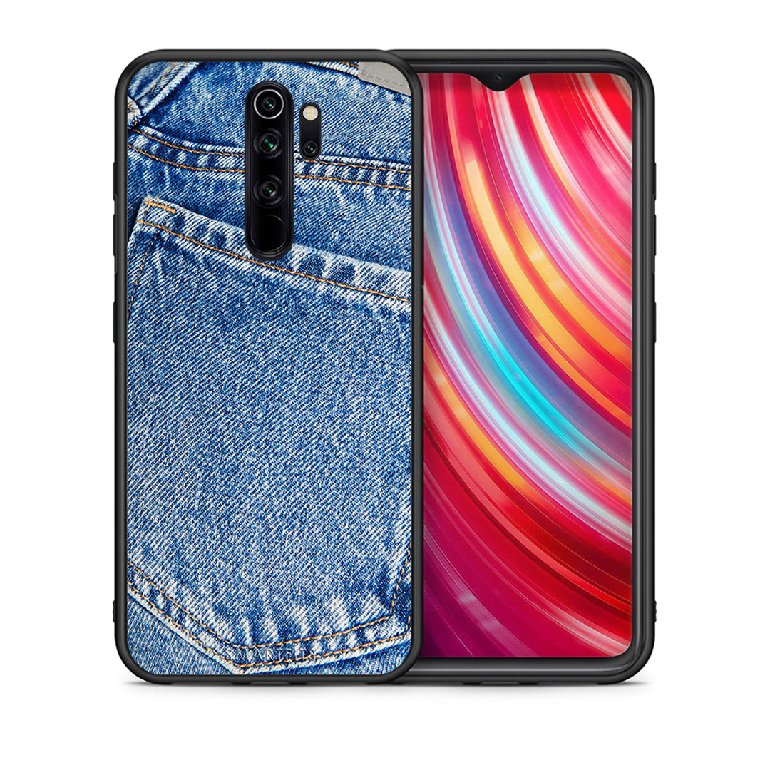 Θήκη Xiaomi Redmi Note 8 Pro Jeans Pocket από τη Smartfits με σχέδιο στο πίσω μέρος και μαύρο περίβλημα | Xiaomi Redmi Note 8 Pro Jeans Pocket case with colorful back and black bezels
