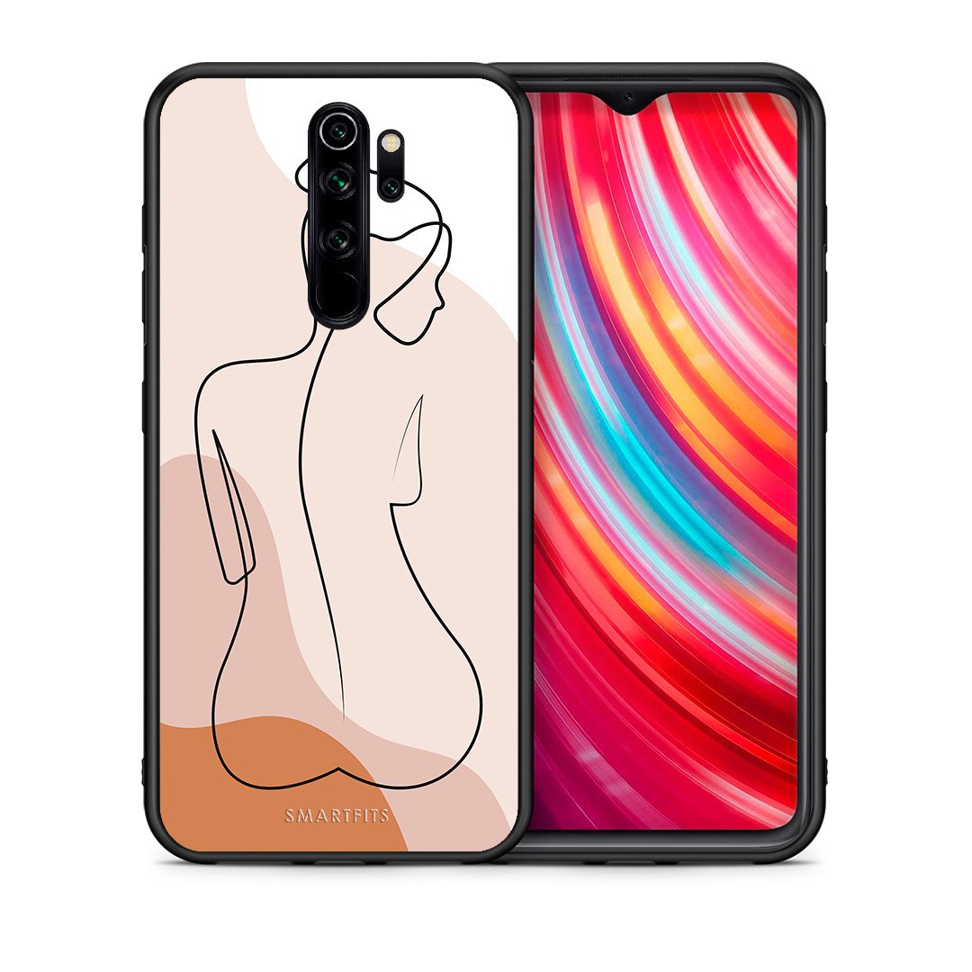 Θήκη Xiaomi Redmi Note 8 Pro LineArt Woman από τη Smartfits με σχέδιο στο πίσω μέρος και μαύρο περίβλημα | Xiaomi Redmi Note 8 Pro LineArt Woman case with colorful back and black bezels