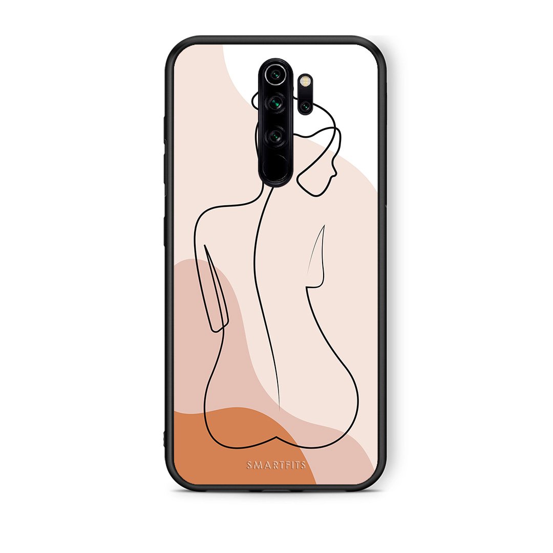 Xiaomi Redmi Note 8 Pro LineArt Woman θήκη από τη Smartfits με σχέδιο στο πίσω μέρος και μαύρο περίβλημα | Smartphone case with colorful back and black bezels by Smartfits