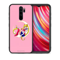 Thumbnail for Θήκη Xiaomi Redmi Note 8 Pro Moon Girl από τη Smartfits με σχέδιο στο πίσω μέρος και μαύρο περίβλημα | Xiaomi Redmi Note 8 Pro Moon Girl case with colorful back and black bezels