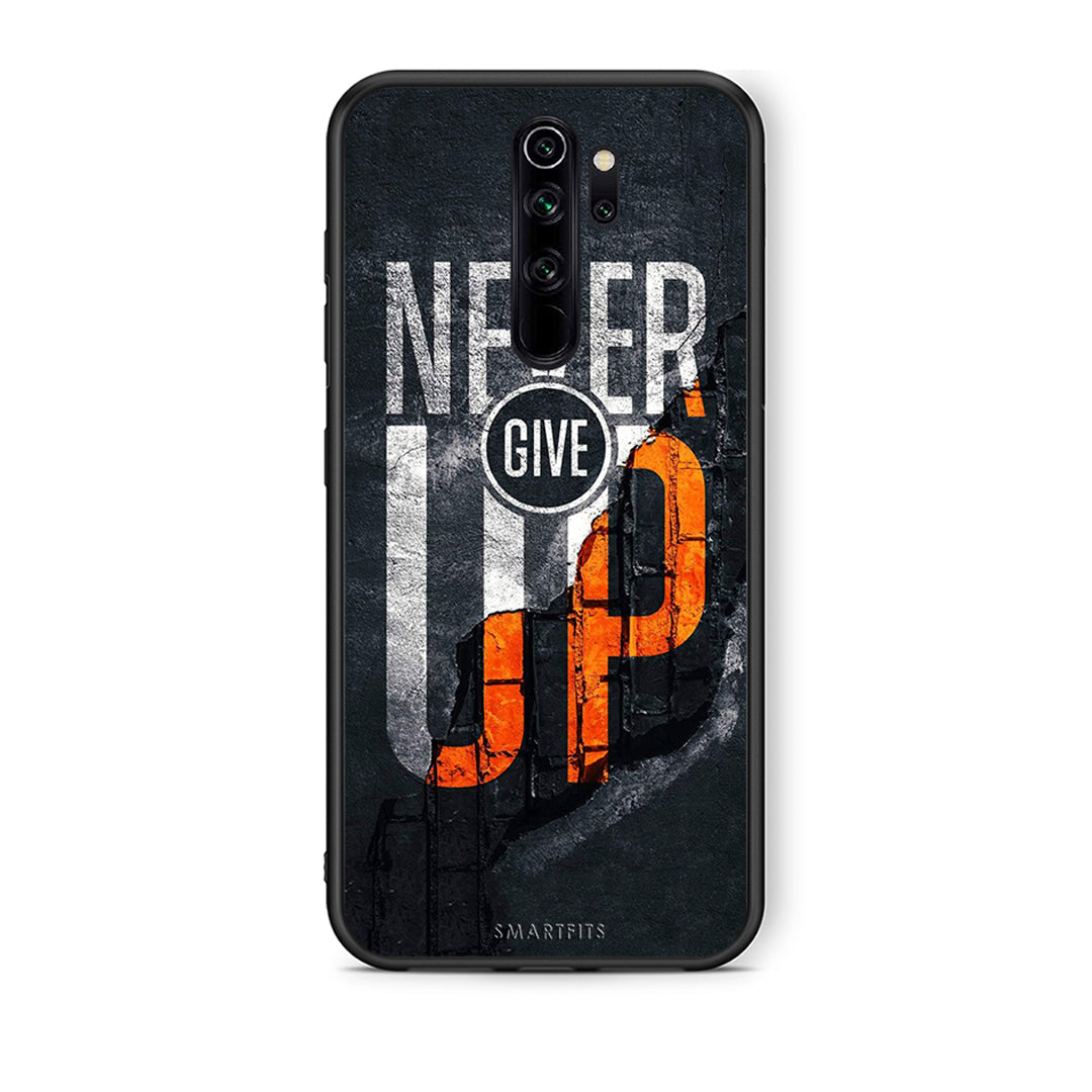 Xiaomi Redmi Note 8 Pro Never Give Up Θήκη Αγίου Βαλεντίνου από τη Smartfits με σχέδιο στο πίσω μέρος και μαύρο περίβλημα | Smartphone case with colorful back and black bezels by Smartfits