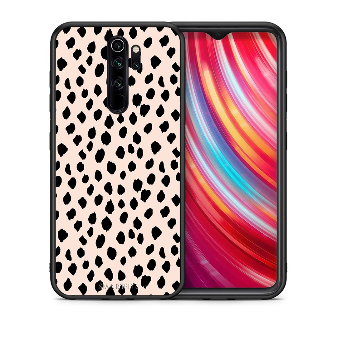 Θήκη Xiaomi Redmi Note 8 Pro New Polka Dots από τη Smartfits με σχέδιο στο πίσω μέρος και μαύρο περίβλημα | Xiaomi Redmi Note 8 Pro New Polka Dots case with colorful back and black bezels