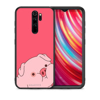 Thumbnail for Θήκη Αγίου Βαλεντίνου Xiaomi Redmi Note 8 Pro Pig Love 1 από τη Smartfits με σχέδιο στο πίσω μέρος και μαύρο περίβλημα | Xiaomi Redmi Note 8 Pro Pig Love 1 case with colorful back and black bezels