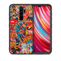 Thumbnail for Θήκη Xiaomi Redmi Note 8 Pro PopArt OMG από τη Smartfits με σχέδιο στο πίσω μέρος και μαύρο περίβλημα | Xiaomi Redmi Note 8 Pro PopArt OMG case with colorful back and black bezels