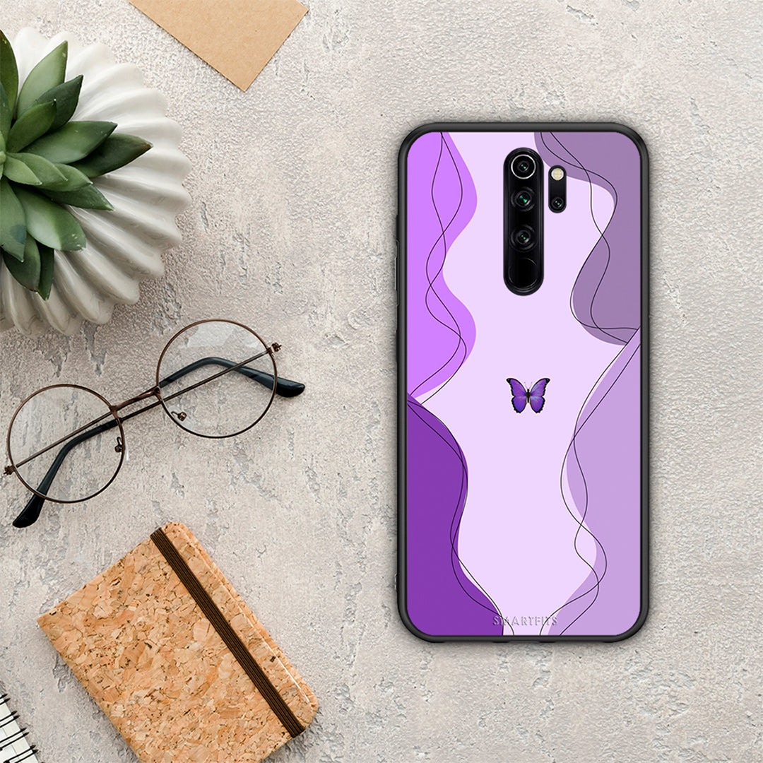 Purple Mariposa - Xiaomi Redmi Note 8 Pro case