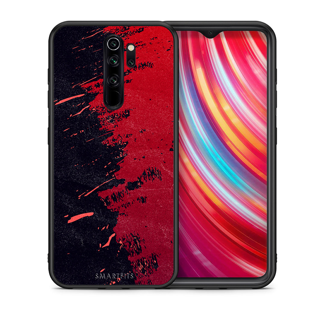 Θήκη Αγίου Βαλεντίνου Xiaomi Redmi Note 8 Pro Red Paint από τη Smartfits με σχέδιο στο πίσω μέρος και μαύρο περίβλημα | Xiaomi Redmi Note 8 Pro Red Paint case with colorful back and black bezels