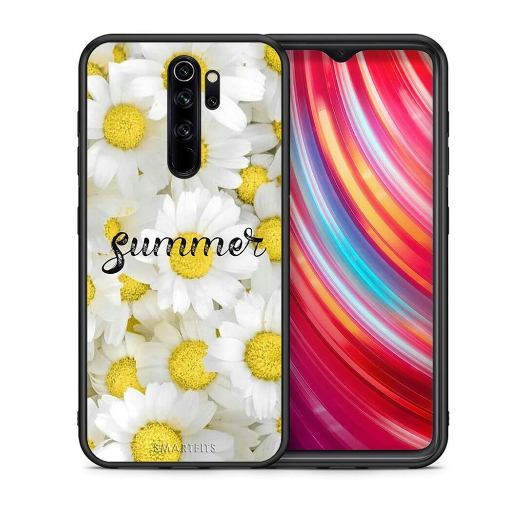 Θήκη Xiaomi Redmi Note 8 Pro Summer Daisies από τη Smartfits με σχέδιο στο πίσω μέρος και μαύρο περίβλημα | Xiaomi Redmi Note 8 Pro Summer Daisies case with colorful back and black bezels