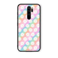 Thumbnail for Xiaomi Redmi Note 8 Pro White Daisies θήκη από τη Smartfits με σχέδιο στο πίσω μέρος και μαύρο περίβλημα | Smartphone case with colorful back and black bezels by Smartfits