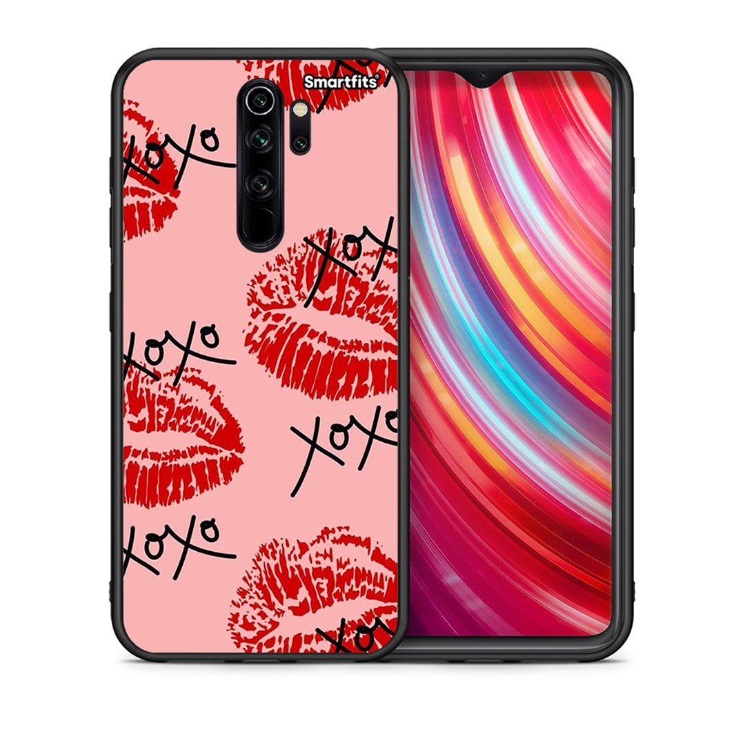 Θήκη Xiaomi Redmi Note 8 Pro XOXO Lips από τη Smartfits με σχέδιο στο πίσω μέρος και μαύρο περίβλημα | Xiaomi Redmi Note 8 Pro XOXO Lips case with colorful back and black bezels