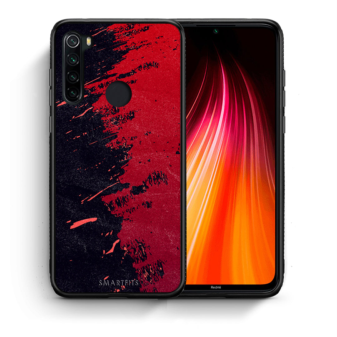 Θήκη Αγίου Βαλεντίνου Xiaomi Redmi Note 8 Red Paint από τη Smartfits με σχέδιο στο πίσω μέρος και μαύρο περίβλημα | Xiaomi Redmi Note 8 Red Paint case with colorful back and black bezels