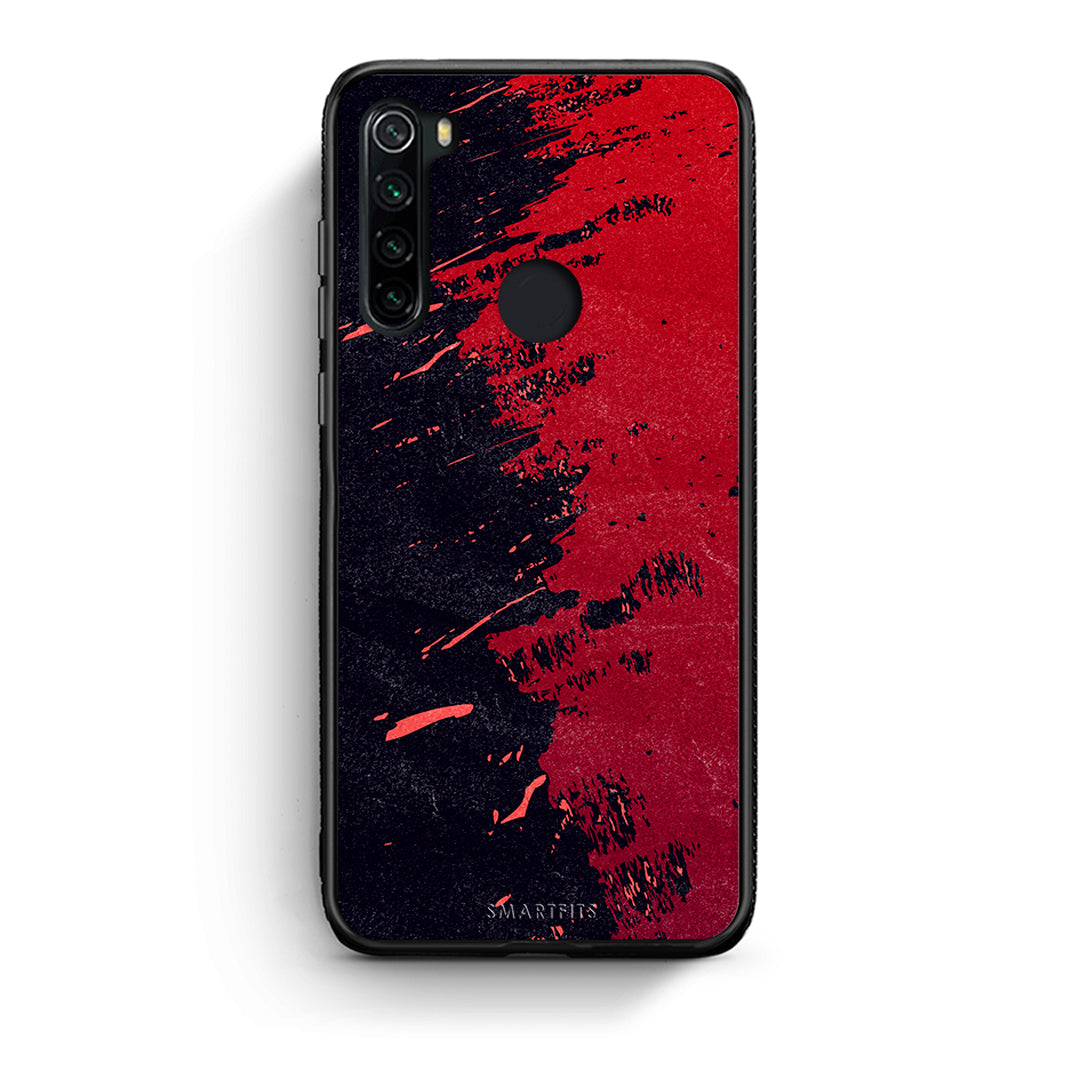 Xiaomi Redmi Note 8 Red Paint Θήκη Αγίου Βαλεντίνου από τη Smartfits με σχέδιο στο πίσω μέρος και μαύρο περίβλημα | Smartphone case with colorful back and black bezels by Smartfits