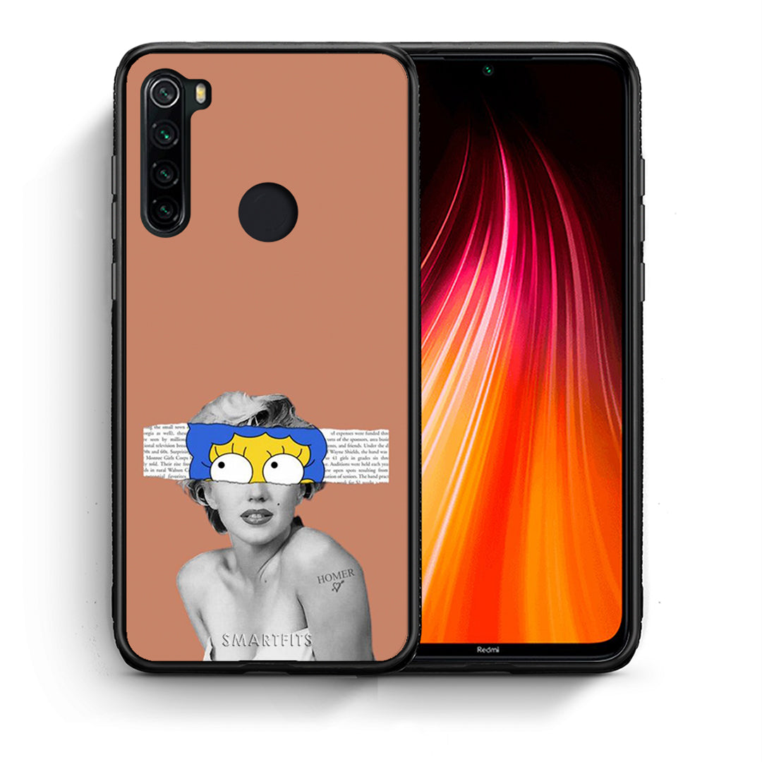 Θήκη Xiaomi Redmi Note 8 Sim Merilyn από τη Smartfits με σχέδιο στο πίσω μέρος και μαύρο περίβλημα | Xiaomi Redmi Note 8 Sim Merilyn case with colorful back and black bezels