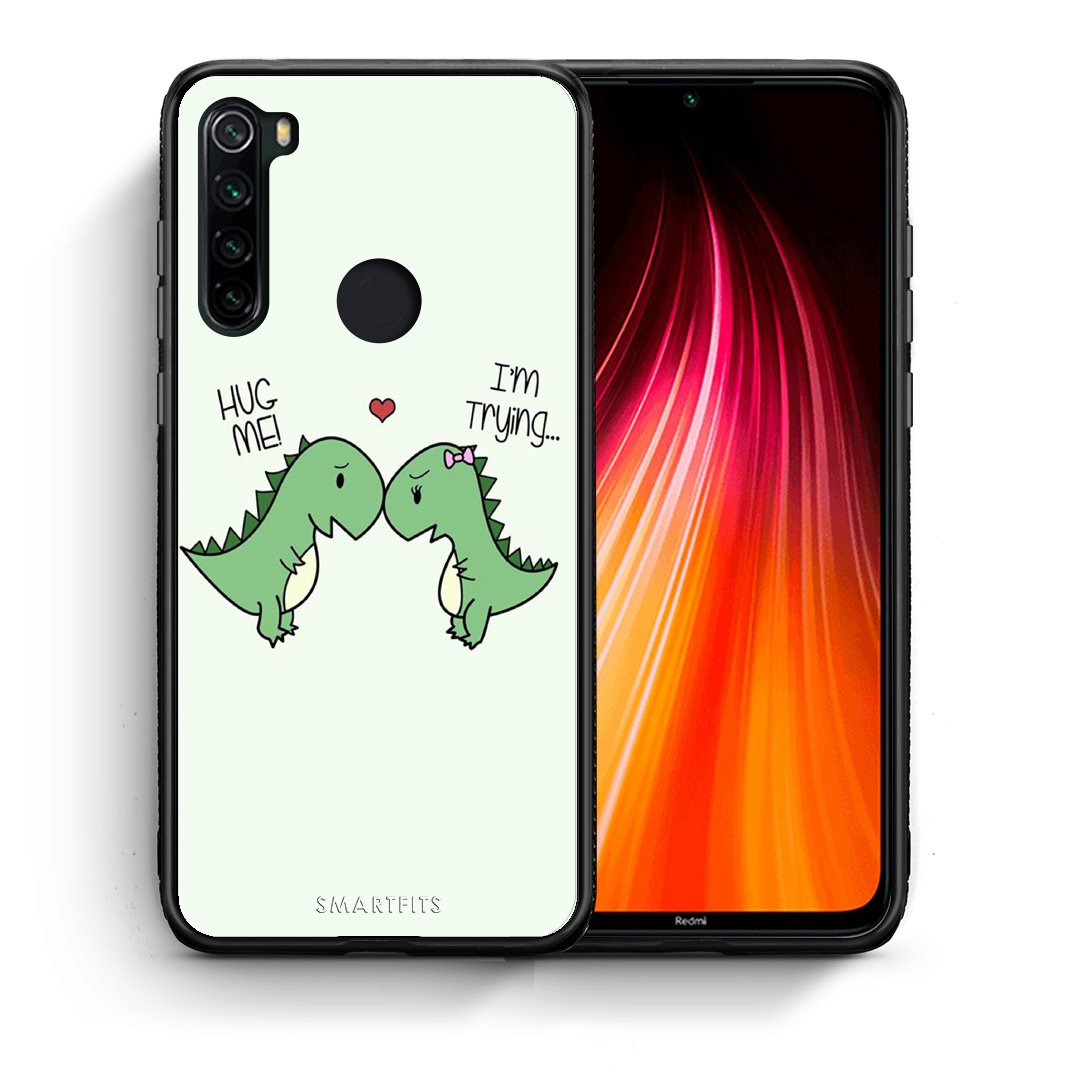 Θήκη Xiaomi Redmi Note 8 Rex Valentine από τη Smartfits με σχέδιο στο πίσω μέρος και μαύρο περίβλημα | Xiaomi Redmi Note 8 Rex Valentine case with colorful back and black bezels