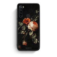 Thumbnail for Xiaomi Redmi Note 8 Vintage Roses θήκη από τη Smartfits με σχέδιο στο πίσω μέρος και μαύρο περίβλημα | Smartphone case with colorful back and black bezels by Smartfits