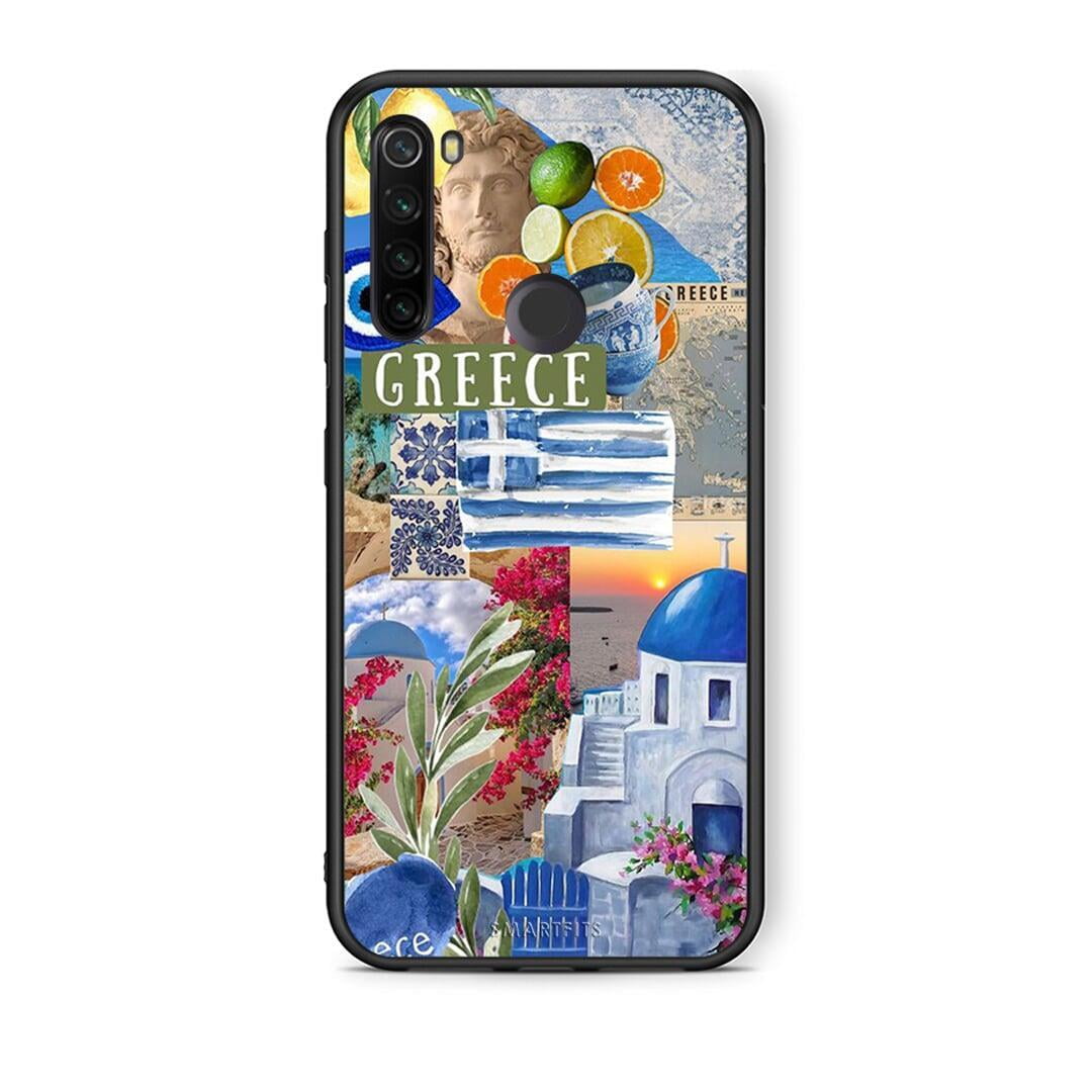 Xiaomi Redmi Note 8T All Greek Θήκη από τη Smartfits με σχέδιο στο πίσω μέρος και μαύρο περίβλημα | Smartphone case with colorful back and black bezels by Smartfits