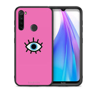 Thumbnail for Θήκη Xiaomi Redmi Note 8T Blue Eye Pink από τη Smartfits με σχέδιο στο πίσω μέρος και μαύρο περίβλημα | Xiaomi Redmi Note 8 Blue Eye Pink case with colorful back and black bezels