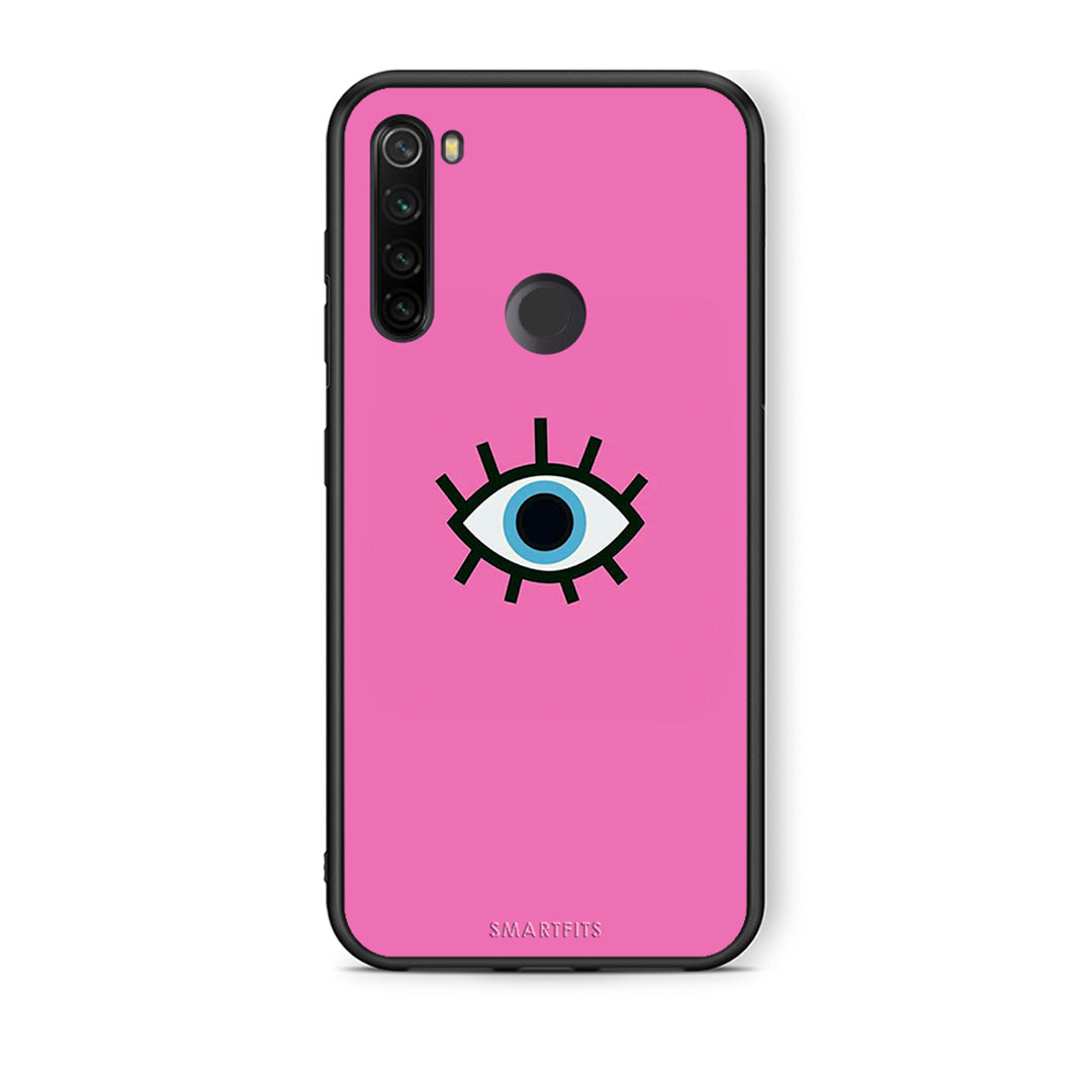 Xiaomi Redmi Note 8T Blue Eye Pink θήκη από τη Smartfits με σχέδιο στο πίσω μέρος και μαύρο περίβλημα | Smartphone case with colorful back and black bezels by Smartfits