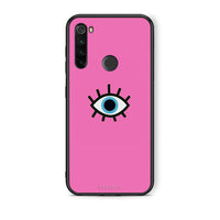 Thumbnail for Xiaomi Redmi Note 8T Blue Eye Pink θήκη από τη Smartfits με σχέδιο στο πίσω μέρος και μαύρο περίβλημα | Smartphone case with colorful back and black bezels by Smartfits