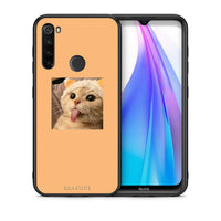 Thumbnail for Θήκη Xiaomi Redmi Note 8T Cat Tongue από τη Smartfits με σχέδιο στο πίσω μέρος και μαύρο περίβλημα | Xiaomi Redmi Note 8 Cat Tongue case with colorful back and black bezels