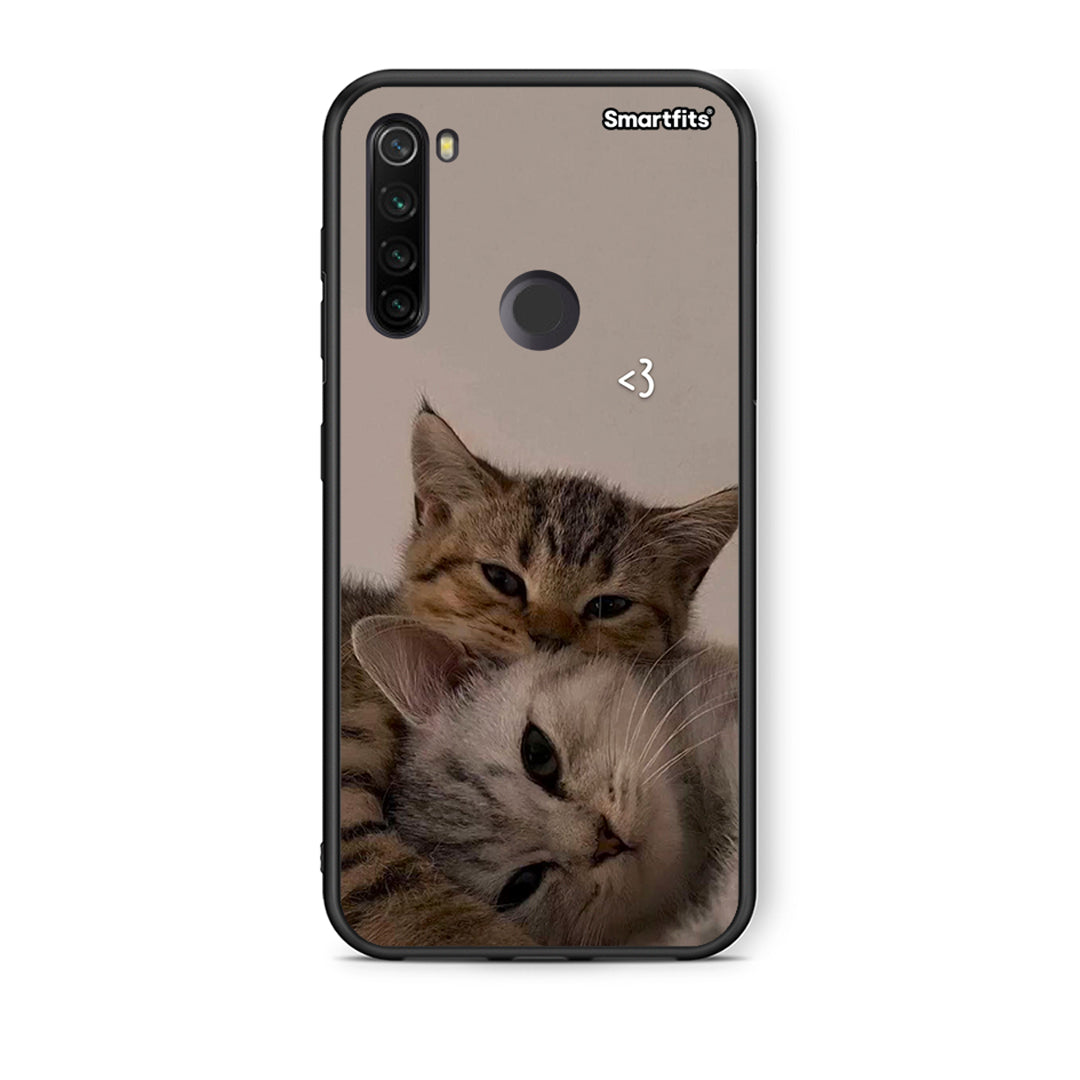 Xiaomi Redmi Note 8T Cats In Love θήκη από τη Smartfits με σχέδιο στο πίσω μέρος και μαύρο περίβλημα | Smartphone case with colorful back and black bezels by Smartfits