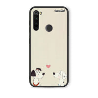 Thumbnail for Xiaomi Redmi Note 8T Dalmatians Love θήκη από τη Smartfits με σχέδιο στο πίσω μέρος και μαύρο περίβλημα | Smartphone case with colorful back and black bezels by Smartfits