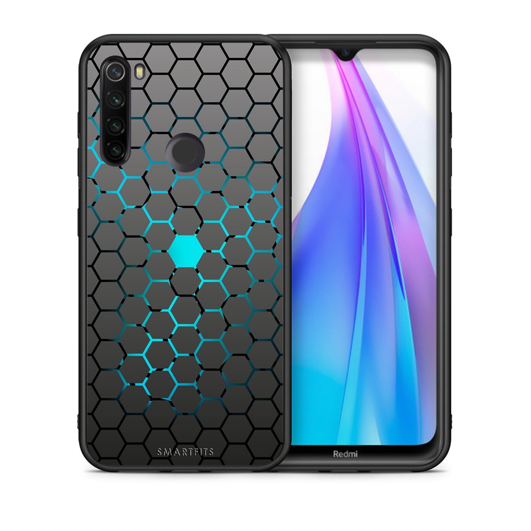 Θήκη Xiaomi Redmi Note 8T Hexagonal Geometric από τη Smartfits με σχέδιο στο πίσω μέρος και μαύρο περίβλημα | Xiaomi Redmi Note 8T Hexagonal Geometric case with colorful back and black bezels