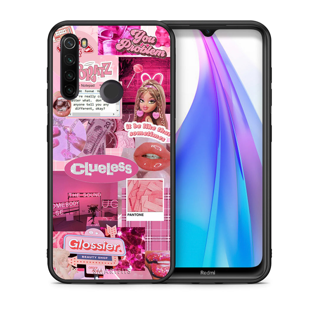 Θήκη Αγίου Βαλεντίνου Xiaomi Redmi Note 8T Pink Love από τη Smartfits με σχέδιο στο πίσω μέρος και μαύρο περίβλημα | Xiaomi Redmi Note 8 Pink Love case with colorful back and black bezels