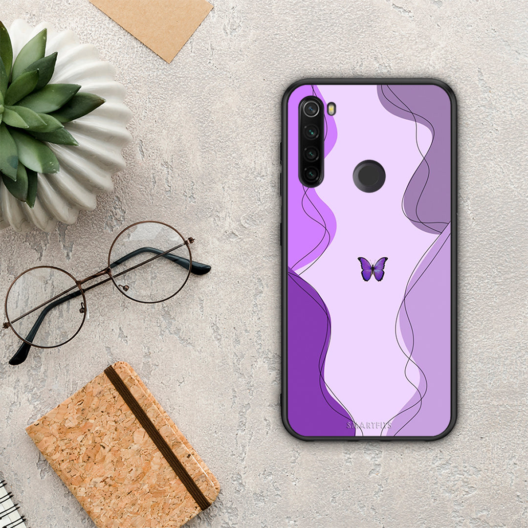 Purple Mariposa - Xiaomi Redmi Note 8T case