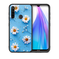 Thumbnail for Θήκη Xiaomi Redmi Note 8T Real Daisies από τη Smartfits με σχέδιο στο πίσω μέρος και μαύρο περίβλημα | Xiaomi Redmi Note 8 Real Daisies case with colorful back and black bezels