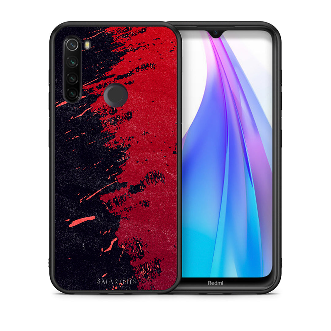 Θήκη Αγίου Βαλεντίνου Xiaomi Redmi Note 8T Red Paint από τη Smartfits με σχέδιο στο πίσω μέρος και μαύρο περίβλημα | Xiaomi Redmi Note 8 Red Paint case with colorful back and black bezels