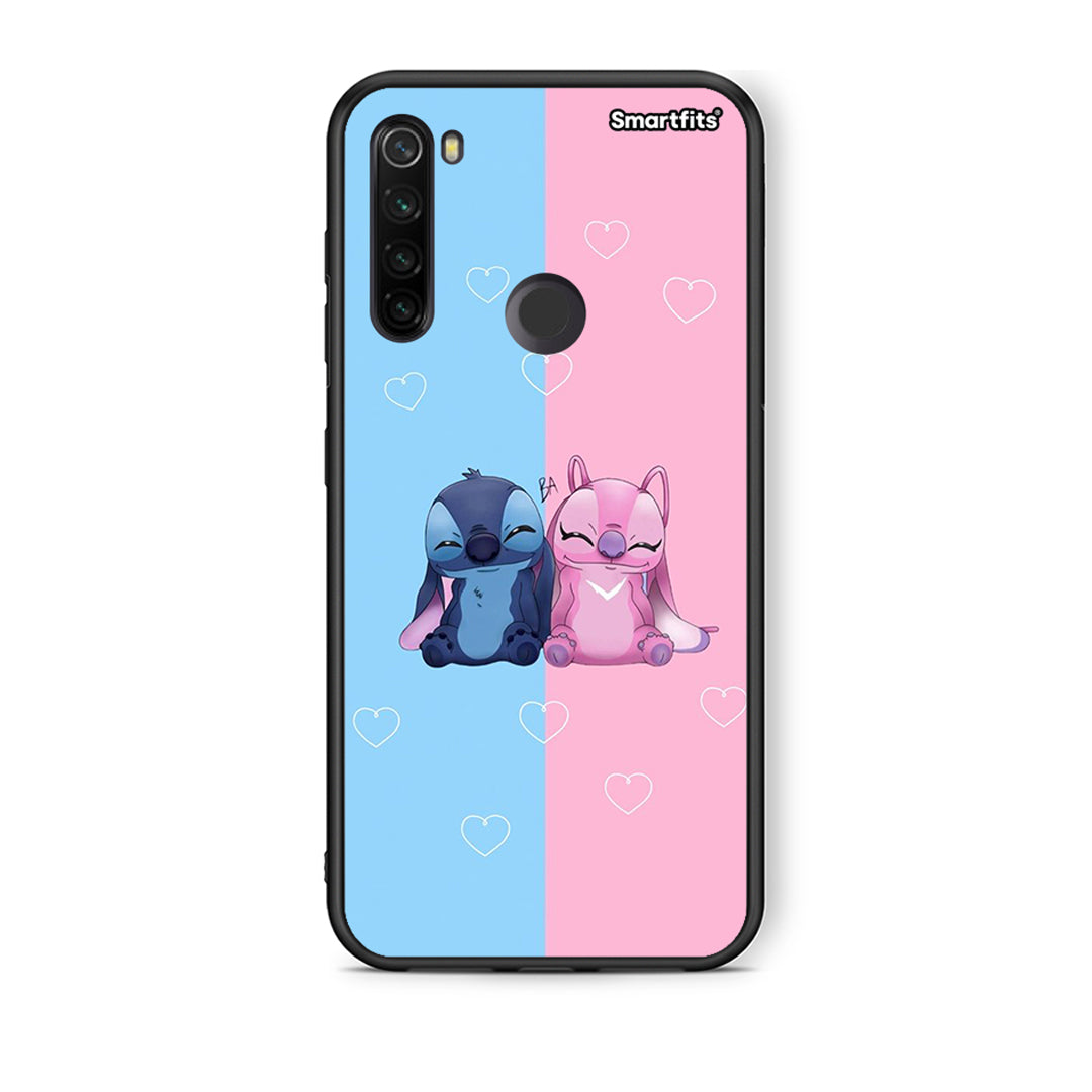 Xiaomi Redmi Note 8T Stitch And Angel θήκη από τη Smartfits με σχέδιο στο πίσω μέρος και μαύρο περίβλημα | Smartphone case with colorful back and black bezels by Smartfits