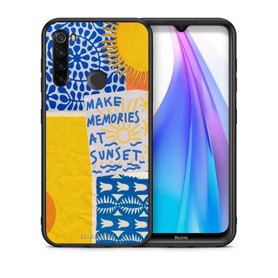 Θήκη Xiaomi Redmi Note 8T Sunset Memories από τη Smartfits με σχέδιο στο πίσω μέρος και μαύρο περίβλημα | Xiaomi Redmi Note 8 Sunset Memories case with colorful back and black bezels