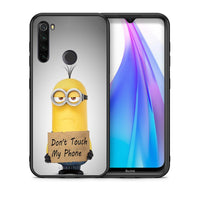 Thumbnail for Θήκη Xiaomi Redmi Note 8T Minion Text από τη Smartfits με σχέδιο στο πίσω μέρος και μαύρο περίβλημα | Xiaomi Redmi Note 8T Minion Text case with colorful back and black bezels