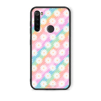Thumbnail for Xiaomi Redmi Note 8T White Daisies θήκη από τη Smartfits με σχέδιο στο πίσω μέρος και μαύρο περίβλημα | Smartphone case with colorful back and black bezels by Smartfits