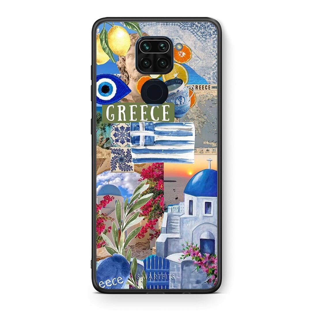 Θήκη Xiaomi Redmi Note 9 All Greek από τη Smartfits με σχέδιο στο πίσω μέρος και μαύρο περίβλημα | Xiaomi Redmi Note 9 All Greek case with colorful back and black bezels