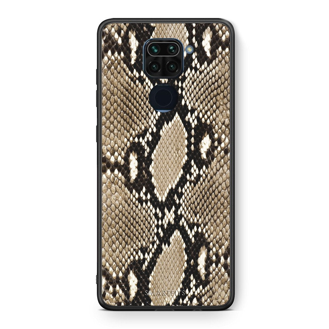 Θήκη Xiaomi Redmi Note 9 Fashion Snake Animal από τη Smartfits με σχέδιο στο πίσω μέρος και μαύρο περίβλημα | Xiaomi Redmi Note 9 Fashion Snake Animal case with colorful back and black bezels