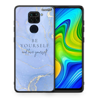 Thumbnail for Θήκη Xiaomi Redmi Note 9 Be Yourself από τη Smartfits με σχέδιο στο πίσω μέρος και μαύρο περίβλημα | Xiaomi Redmi Note 9 Be Yourself case with colorful back and black bezels