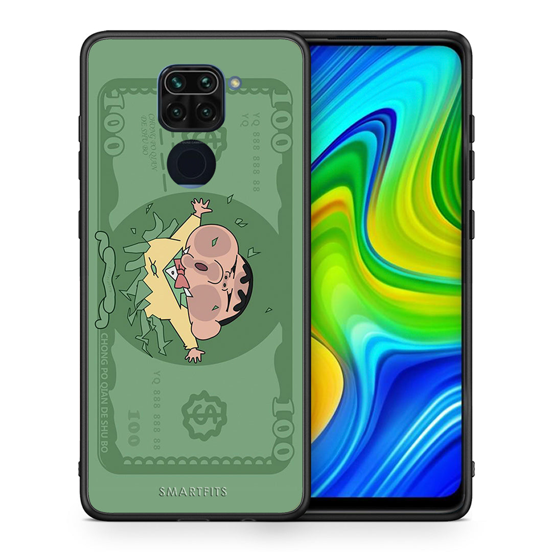 Θήκη Αγίου Βαλεντίνου Xiaomi Redmi Note 9 Big Money από τη Smartfits με σχέδιο στο πίσω μέρος και μαύρο περίβλημα | Xiaomi Redmi Note 9 Big Money case with colorful back and black bezels