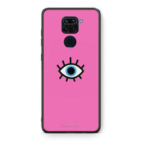 Thumbnail for Θήκη Xiaomi Redmi Note 9 Blue Eye Pink από τη Smartfits με σχέδιο στο πίσω μέρος και μαύρο περίβλημα | Xiaomi Redmi Note 9 Blue Eye Pink case with colorful back and black bezels