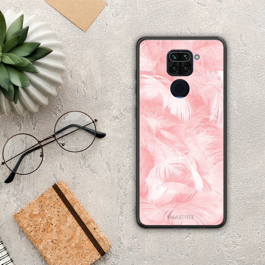 Boho Pink Feather - Xiaomi Redmi Note 9 case