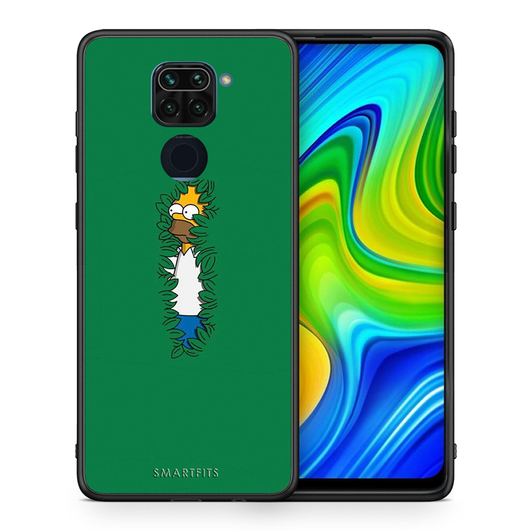 Θήκη Αγίου Βαλεντίνου Xiaomi Redmi Note 9 Bush Man από τη Smartfits με σχέδιο στο πίσω μέρος και μαύρο περίβλημα | Xiaomi Redmi Note 9 Bush Man case with colorful back and black bezels